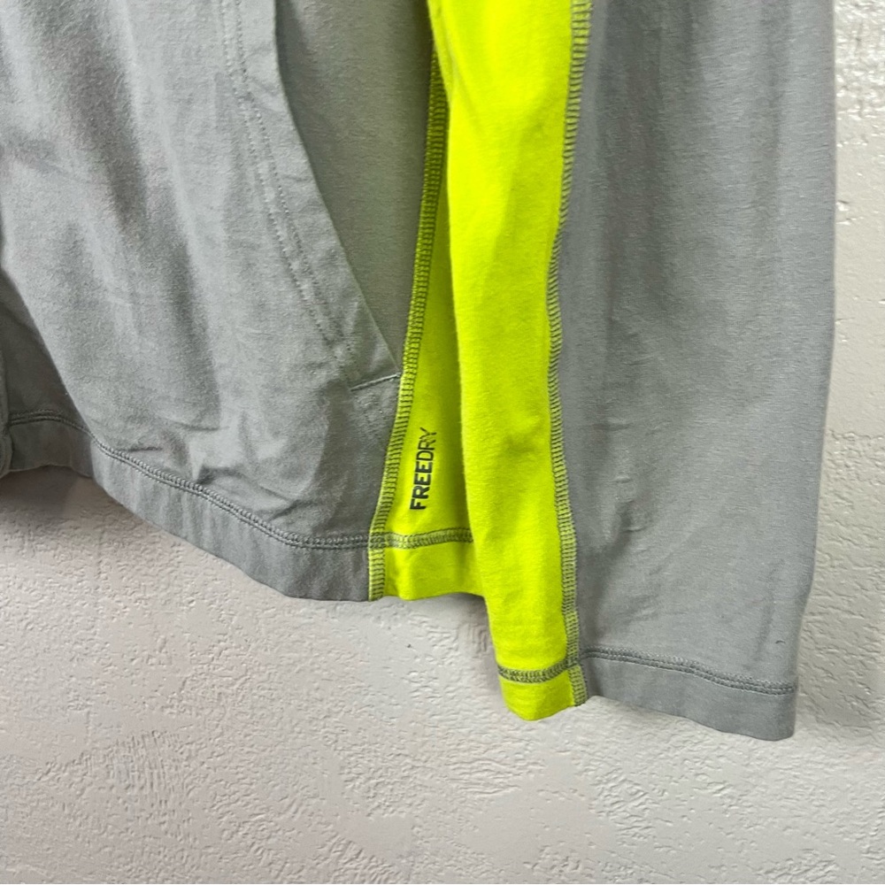 Eddie Bauer active Free Dry Men Hoddie Full Zip Sweater Size L  Color Gray/Green - Picture 4 of 11